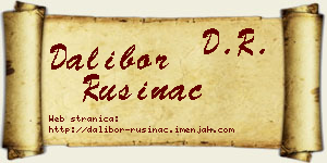 Dalibor Rusinac vizit kartica